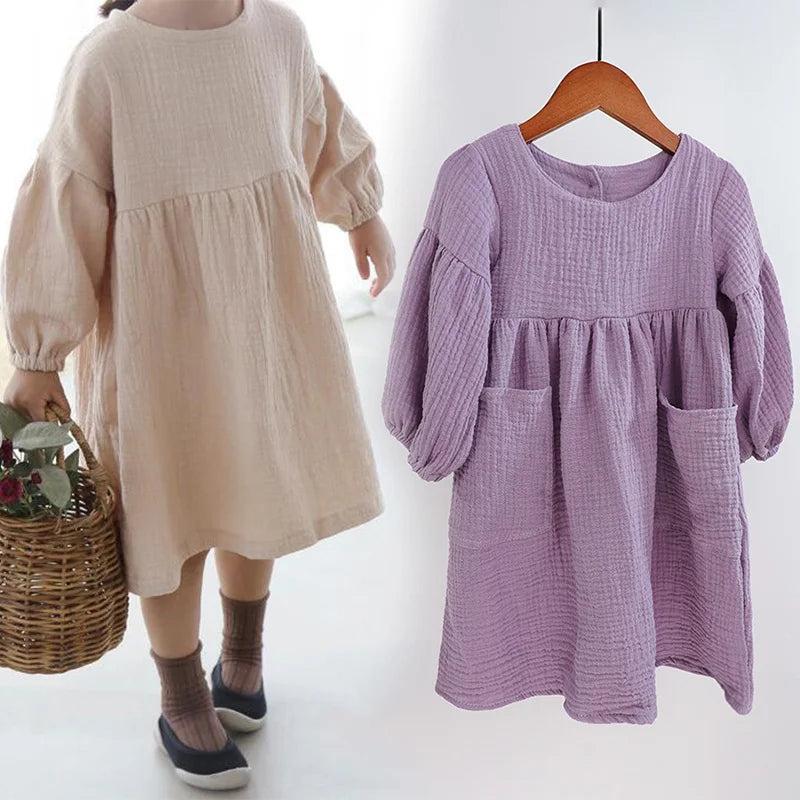 Gauze Loose  Dress 12m-6y