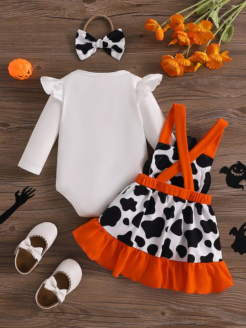 Halloween Pumpkin Suspender dress