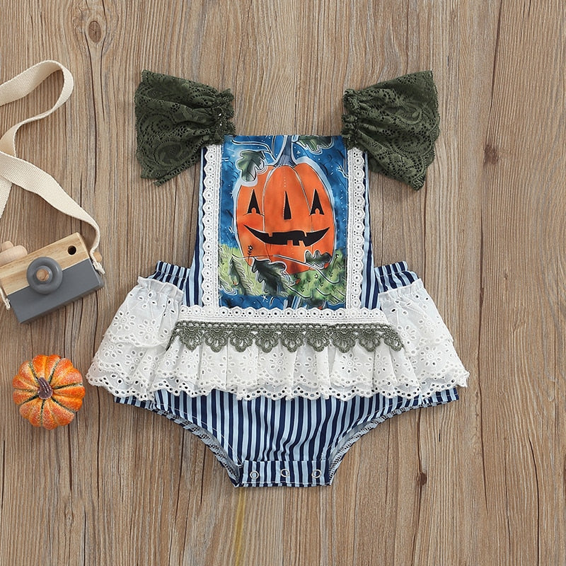 0-24M Halloween Pumpkin Jumpsuit