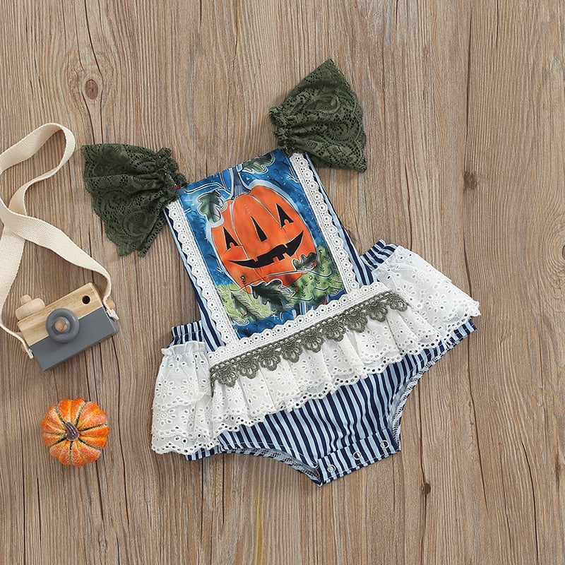 0-24M Halloween Pumpkin Jumpsuit