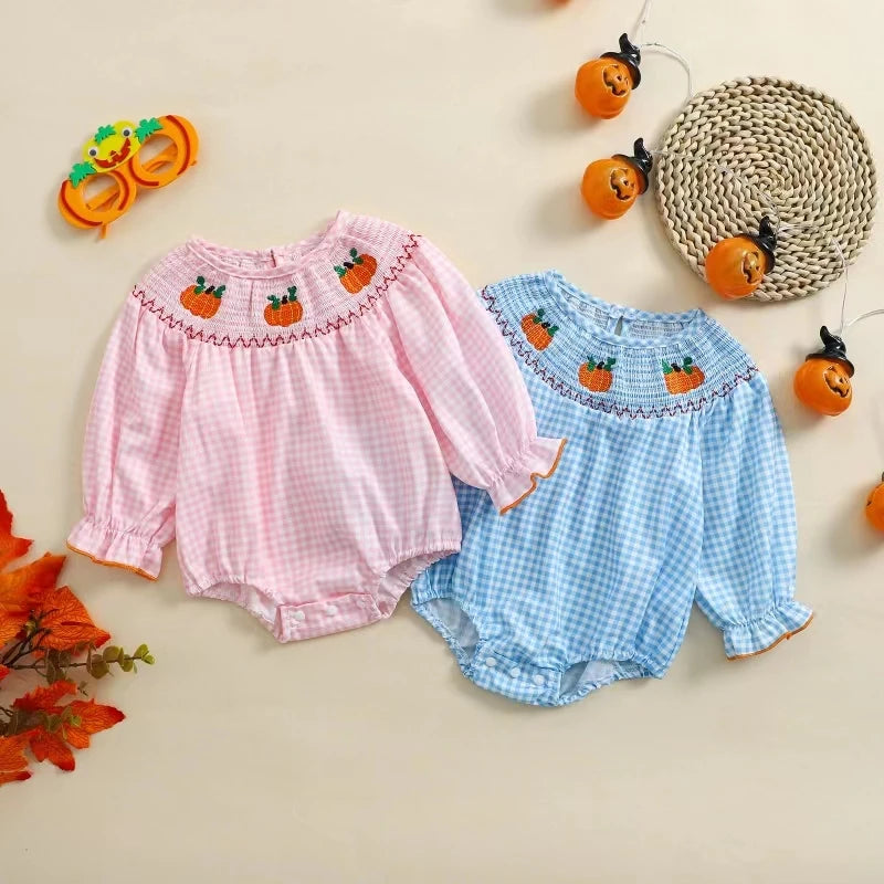 Neck Pumpkin Jumpsuit  0-3Y