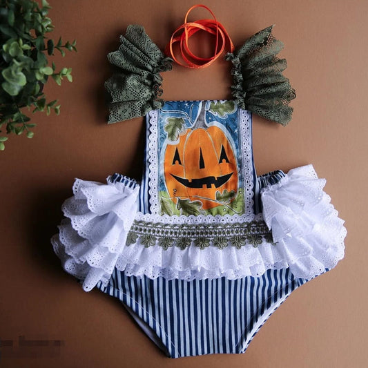 0-24M Halloween Pumpkin Jumpsuit